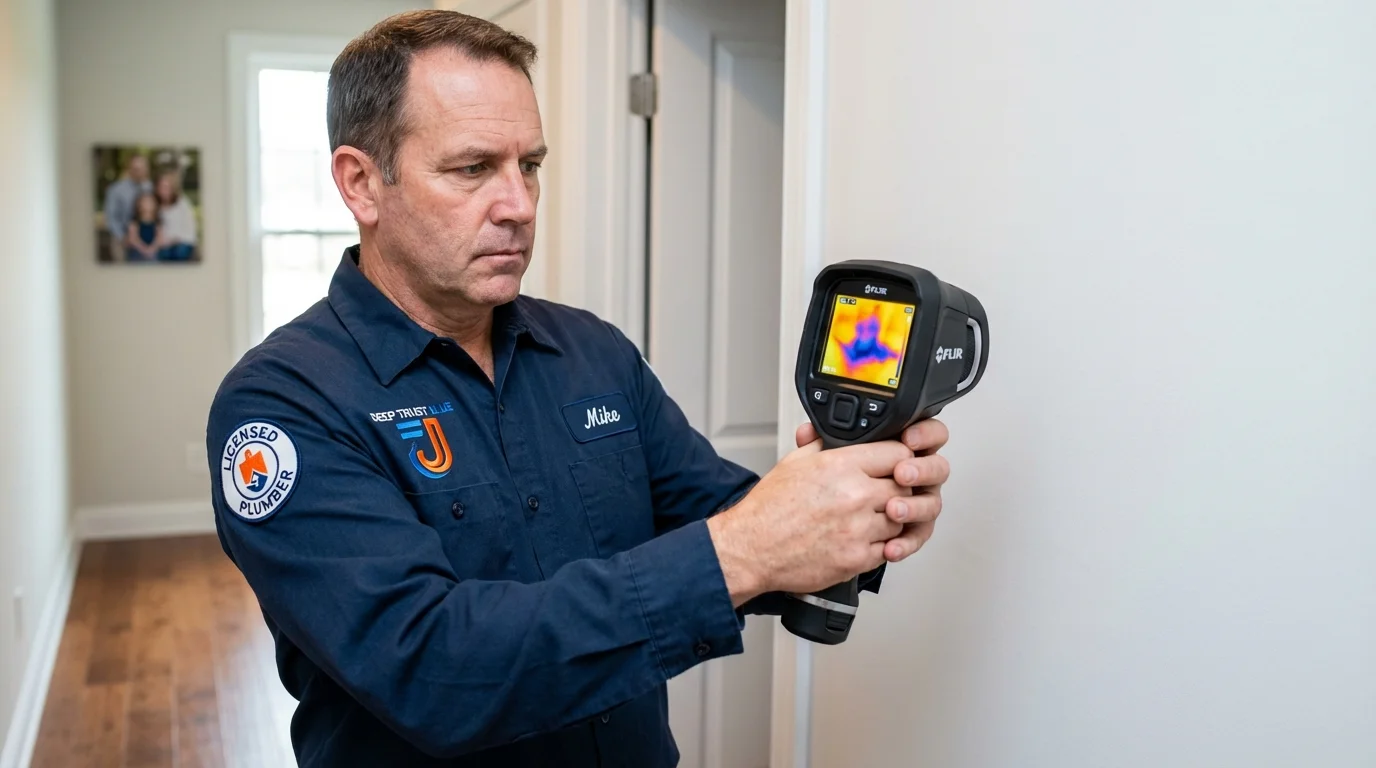 Thermal imaging leak detection by Johns Plumbing LLC in Highland